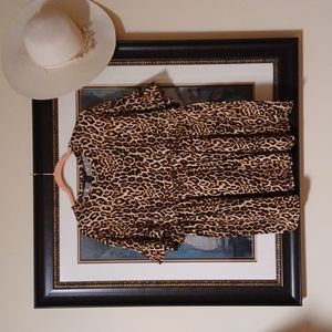Oversized Animal print mini dress / long tshirt
